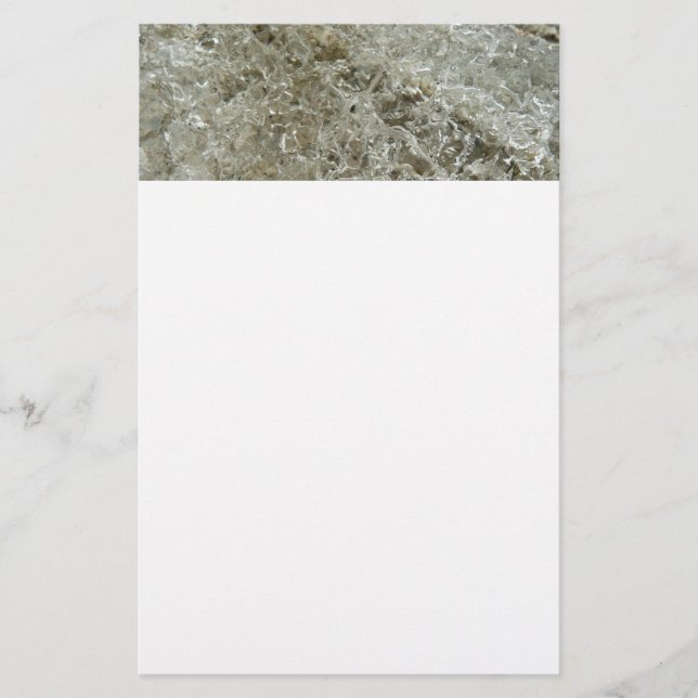 Glacial Ice Abstract Nature Texture Stationery (Front)