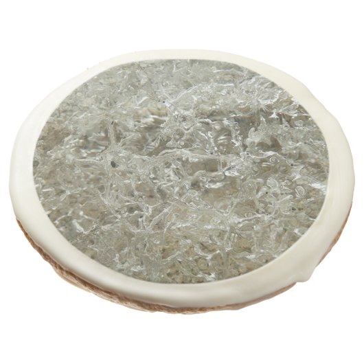 Glacial Ice Abstract Nature Texture Sugar Cookie (Angled)