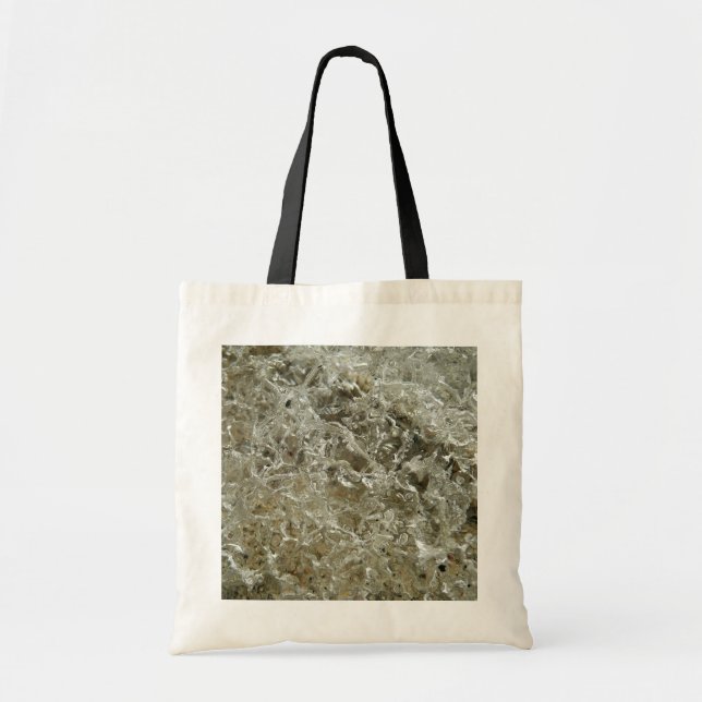 Glacial Ice Abstract Nature Texture Tote Bag (Front)
