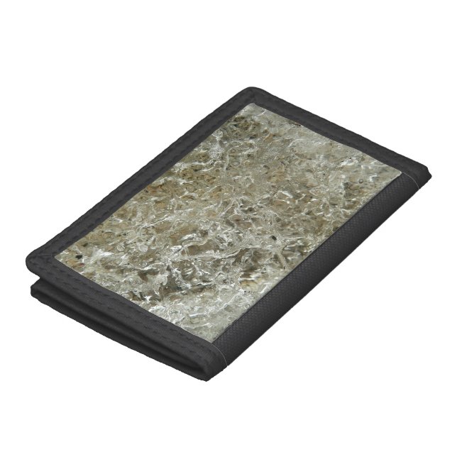 Glacial Ice Abstract Nature Texture Trifold Wallet (Top)