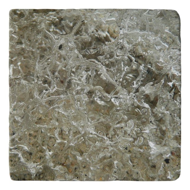 Glacial Ice Abstract Nature Texture Trivet (Front)