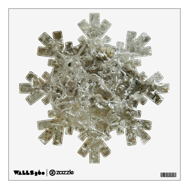 Glacial Ice Abstract Nature Texture Wall Sticker (Front)