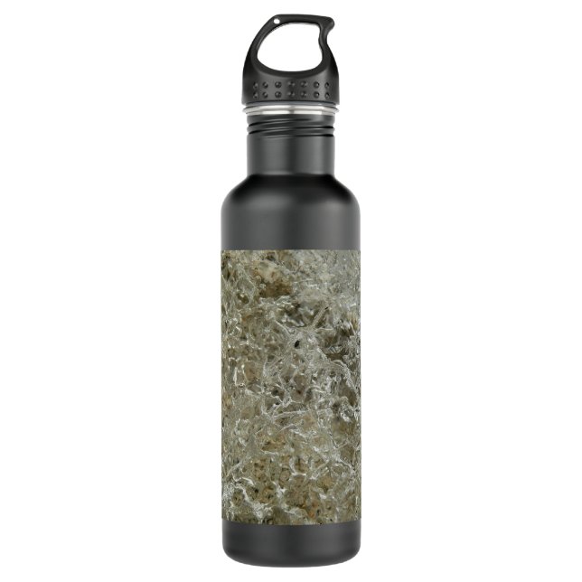 Glacial Ice Abstract Nature Texture Water Bottle (Front)