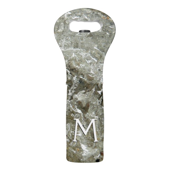 Glacial Ice Abstract Nature Texture Wine Bag (Front)
