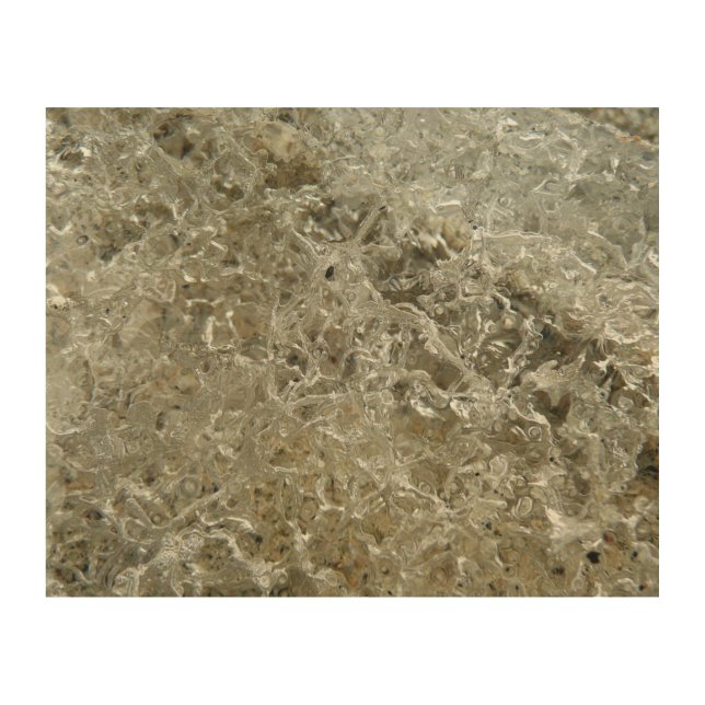 Glacial Ice Abstract Nature Texture Wood Wall Art (Front)