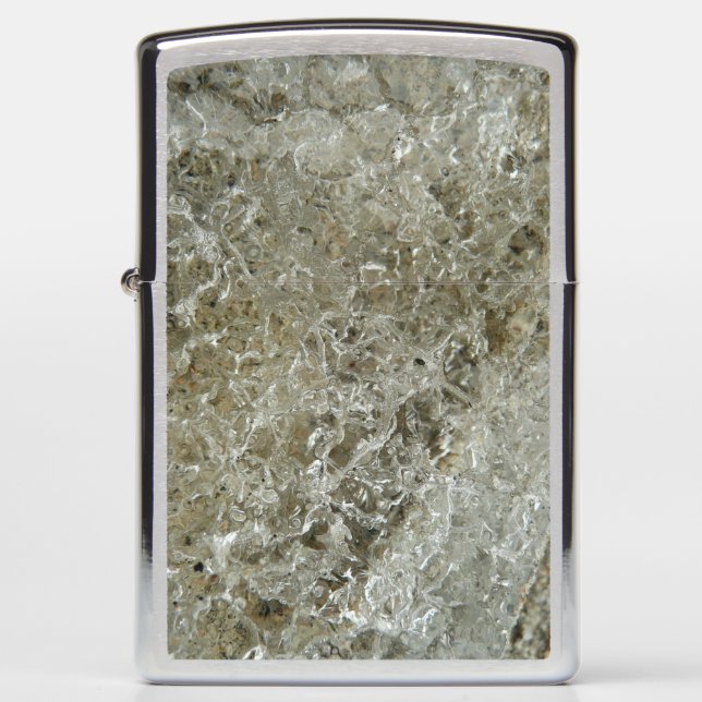 Glacial Ice Abstract Nature Texture Zippo Lighter (Front)