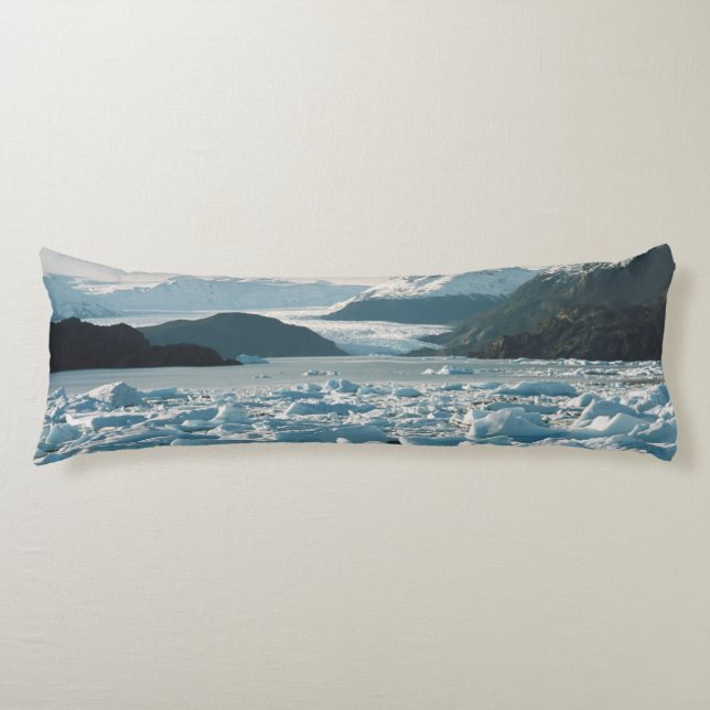 Glacial Icebergs Body Pillow (Front)
