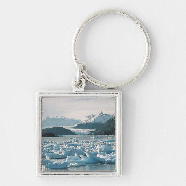 Glacial Icebergs Keychain (Front)