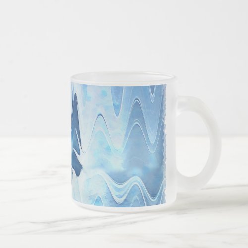 Glacial Lake Frosted Glass Coffee Mug