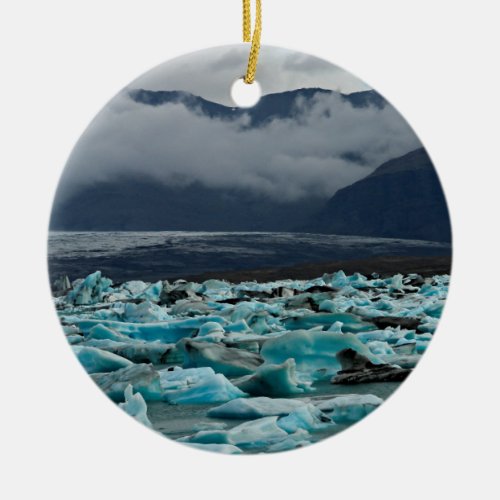 Glacial lake Jokulsarlon _ Iceland Ceramic Ornament