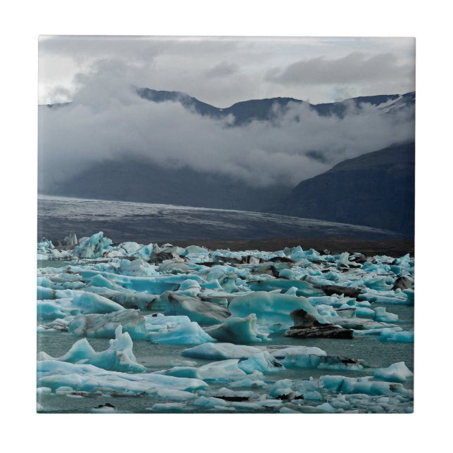 Glacial lake Jokulsarlon - Iceland Ceramic Tile (Front)