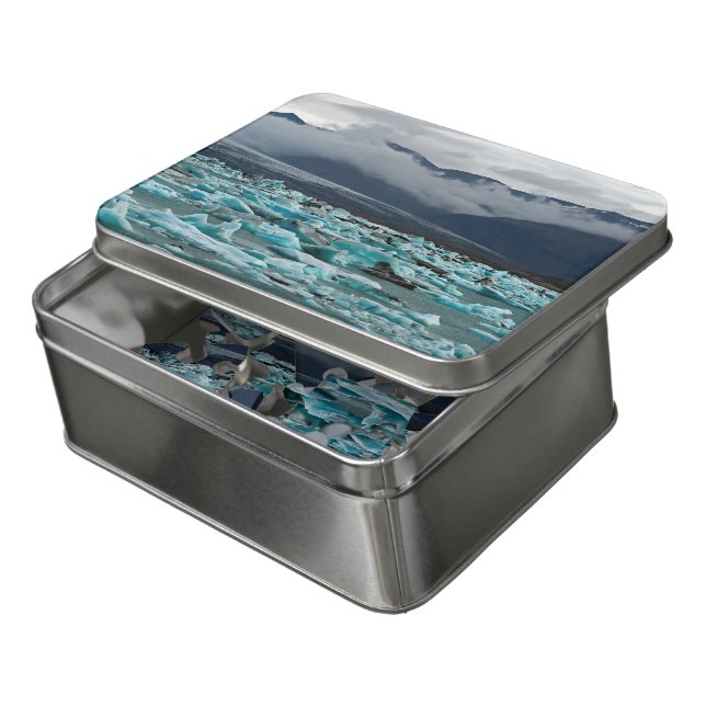Glacial lake Jokulsarlon - Iceland Jigsaw Puzzle (Lid Open)
