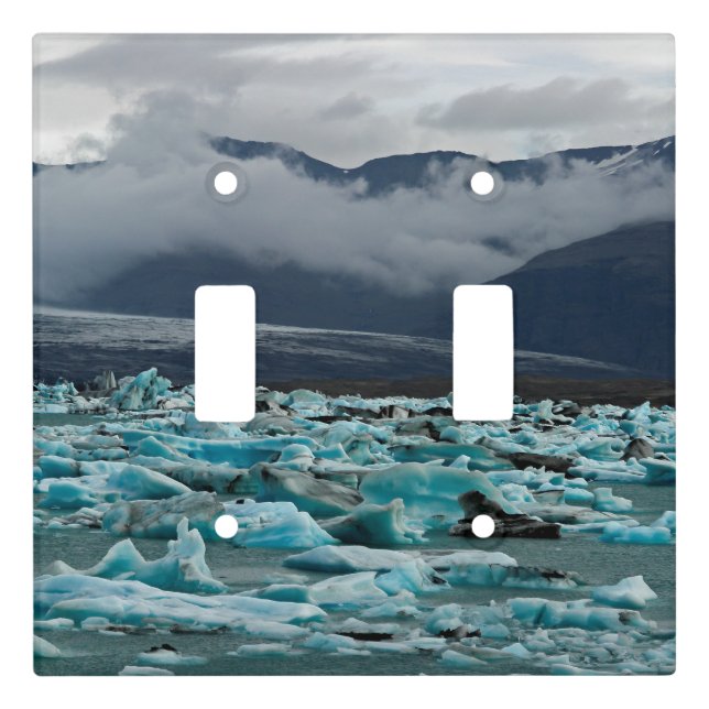 Glacial lake Jokulsarlon - Iceland Light Switch Cover (Front)