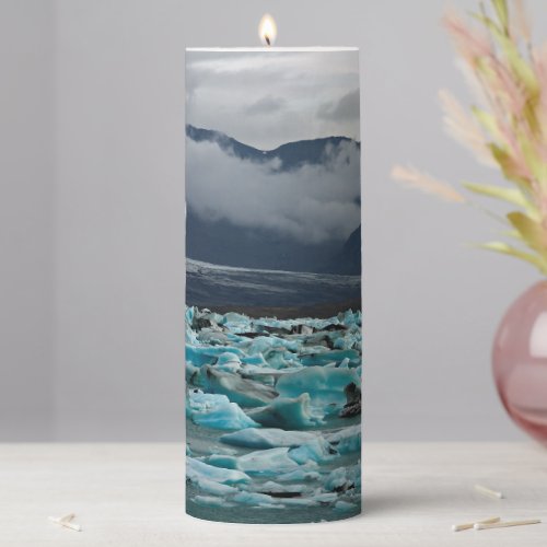 Glacial lake Jokulsarlon _ Iceland Pillar Candle