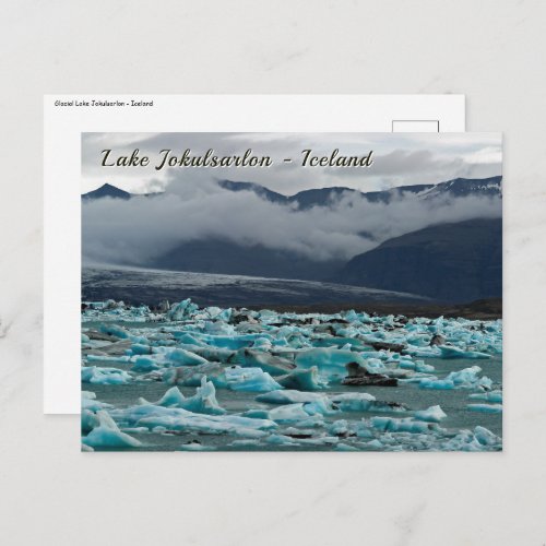 Glacial lake Jokulsarlon _ Iceland Postcard