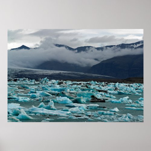 Glacial lake Jokulsarlon _ Iceland Poster