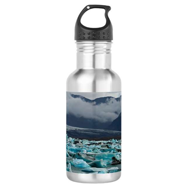 Glacial lake Jokulsarlon - Iceland Stainless Steel Water Bottle (Front)
