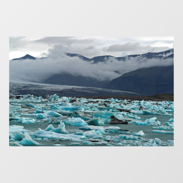 Glacial lake Jokulsarlon - Iceland Window Cling (Sheet)