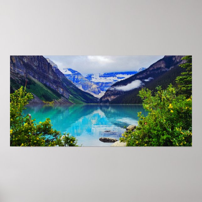 Glacial Lake Louise Alberta Canada Rocky Mountains Poster (Front)