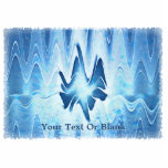 Glacial Lake Statuette<br><div class="desc">An out-of-the-ordinary, simple, blue and white fractal suggesting a melt water lake in a valley between glacier-covered mountains. Add your own text.</div>
