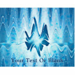 Glacial Lake Statuette<br><div class="desc">An out-of-the-ordinary,  simple,  blue and white fractal suggesting a melt water lake in a valley between glacier-covered mountains. Add your own text.</div>