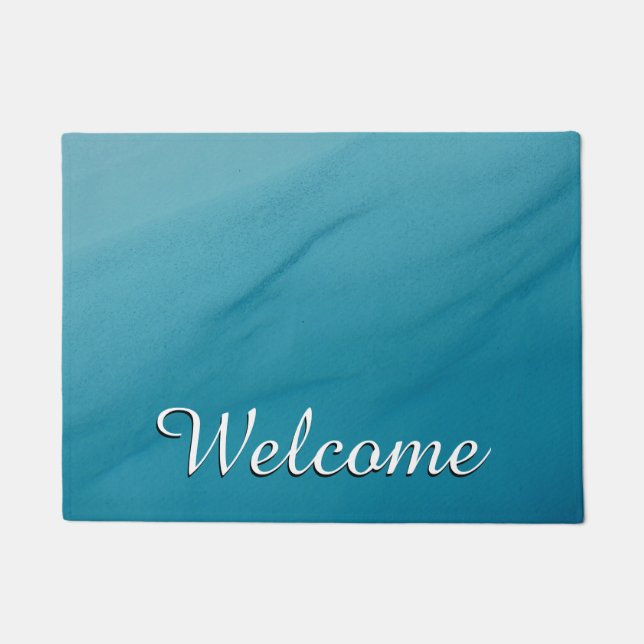 Glacial Melt Abstract Nature Photography Doormat (Front)