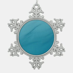 Glacial Melt Abstract Nature Photography Snowflake Pewter Christmas Ornament