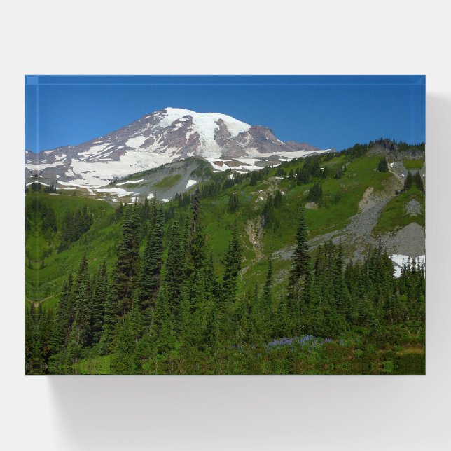 Glacial Melt at Mount Rainier Paperweight (Front)