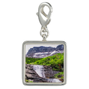 Glacial Melt Waterfalls Rush off Rocky Mountains Charm