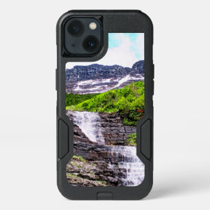 Glacial Melt Waterfalls Rush off Rocky Mountains iPhone 13 Case