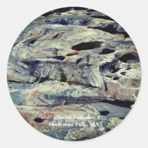 Glacial Potholes Shelburne Falls MA Classic Round Sticker