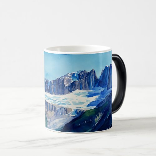Glacial Serenity Watercolor Mug