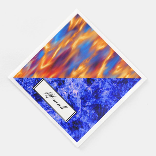 Glaciem et Ignis by Kenneth Yoncich Paper Dinner Napkins (Corner)