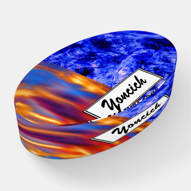 Glaciem et Ignis by Kenneth Yoncich Paperweight (Angled)