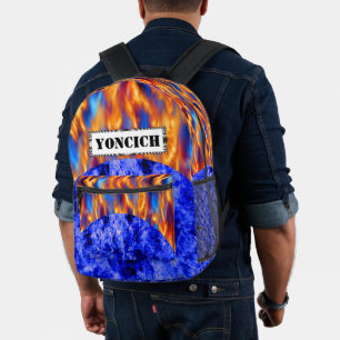 Glaciem et Ignis by Kenneth Yoncich Printed Backpack
