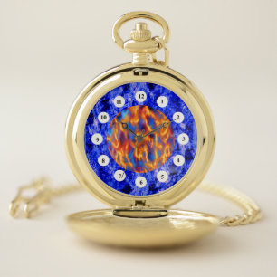 Glaciem et Ignis (Classic Face) by Kenneth Yoncich Pocket Watch