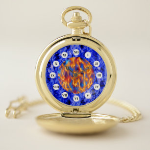 Glaciem et Ignis (Roman Face) by Kenneth Yoncich Pocket Watch