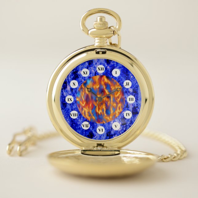 Glaciem et Ignis (Roman Face) by Kenneth Yoncich Pocket Watch (Inside)
