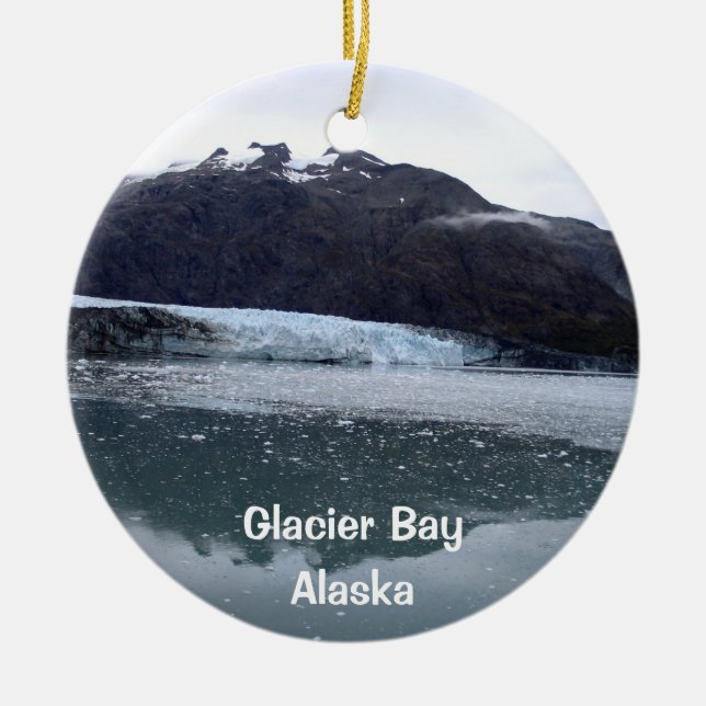 Glacier Bay, Alaska Ceramic Ornament (Front)