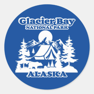 Glacier Bay Alaska Classic Round Sticker