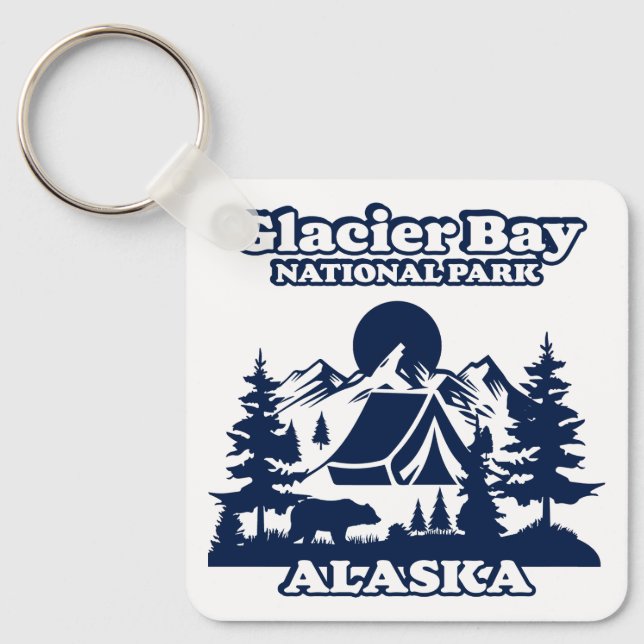 Glacier Bay Alaska Keychain (Front)