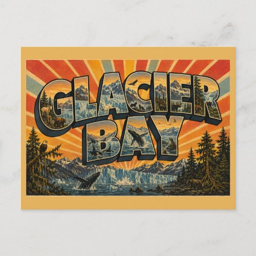 Glacier Bay Alaska Tidewater Glaciers Fjords Art Postcard