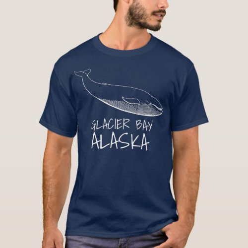 GLACIER BAY ALASKA Whale Watching print T_Shirt