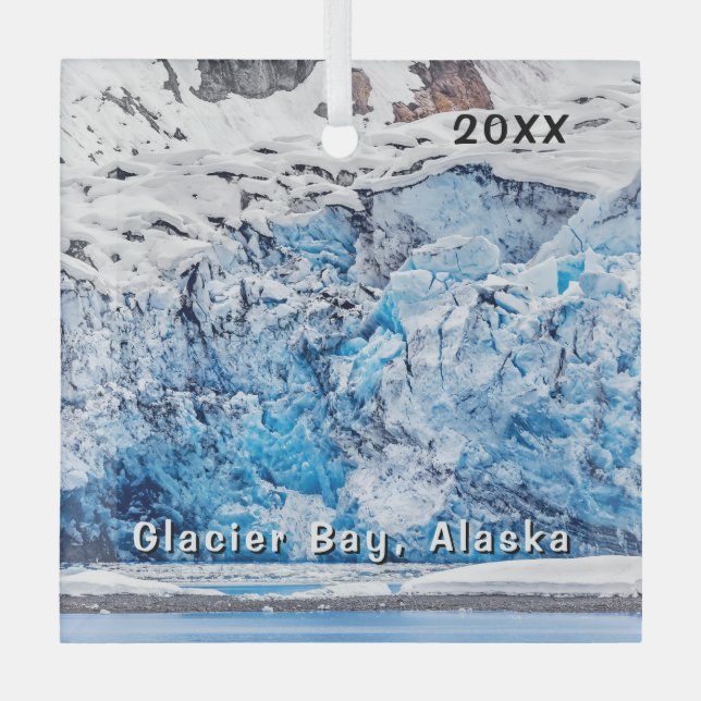 Glacier Bay, Cruising Alaska, Glass Ornament (Front)