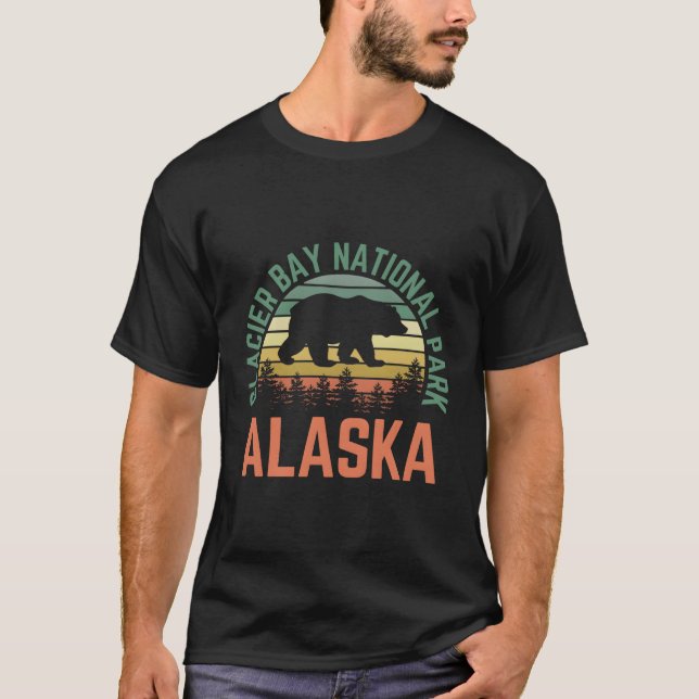 Glacier Bay National Park Alaska Bear Hiking Natur T-Shirt (Front)
