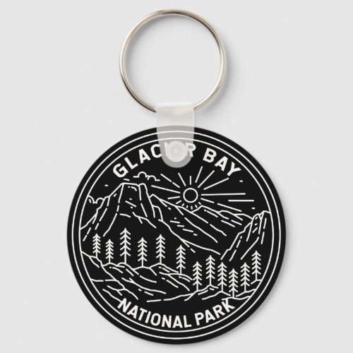 Glacier Bay National Park Alaska Monoline Keychain