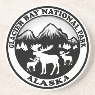 Glacier Bay National Park Alaska moose circle Sandstone Coaster