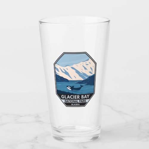 Glacier Bay National Park Alaska Orca Art Vintage Glass