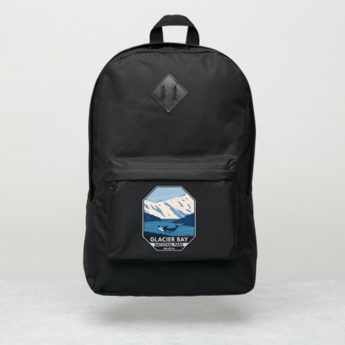 Glacier Bay National Park Alaska Orca Art Vintage Port Authority Backpack