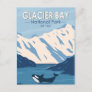 Glacier Bay National Park Alaska Orca Art Vintage Postcard